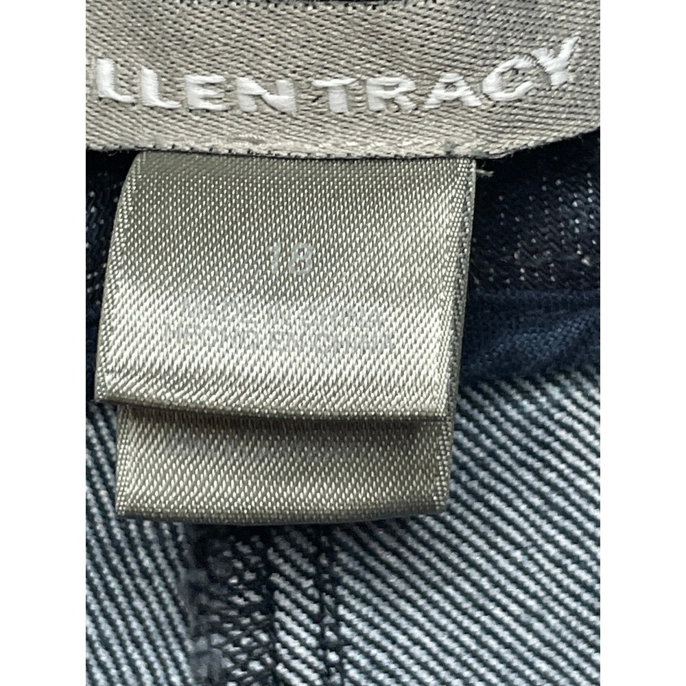 Ellen Tracy Jeans Women 18 Blue Dark Wash Straight Leg Mid Rise Denim Pants - Picture 4 of 10